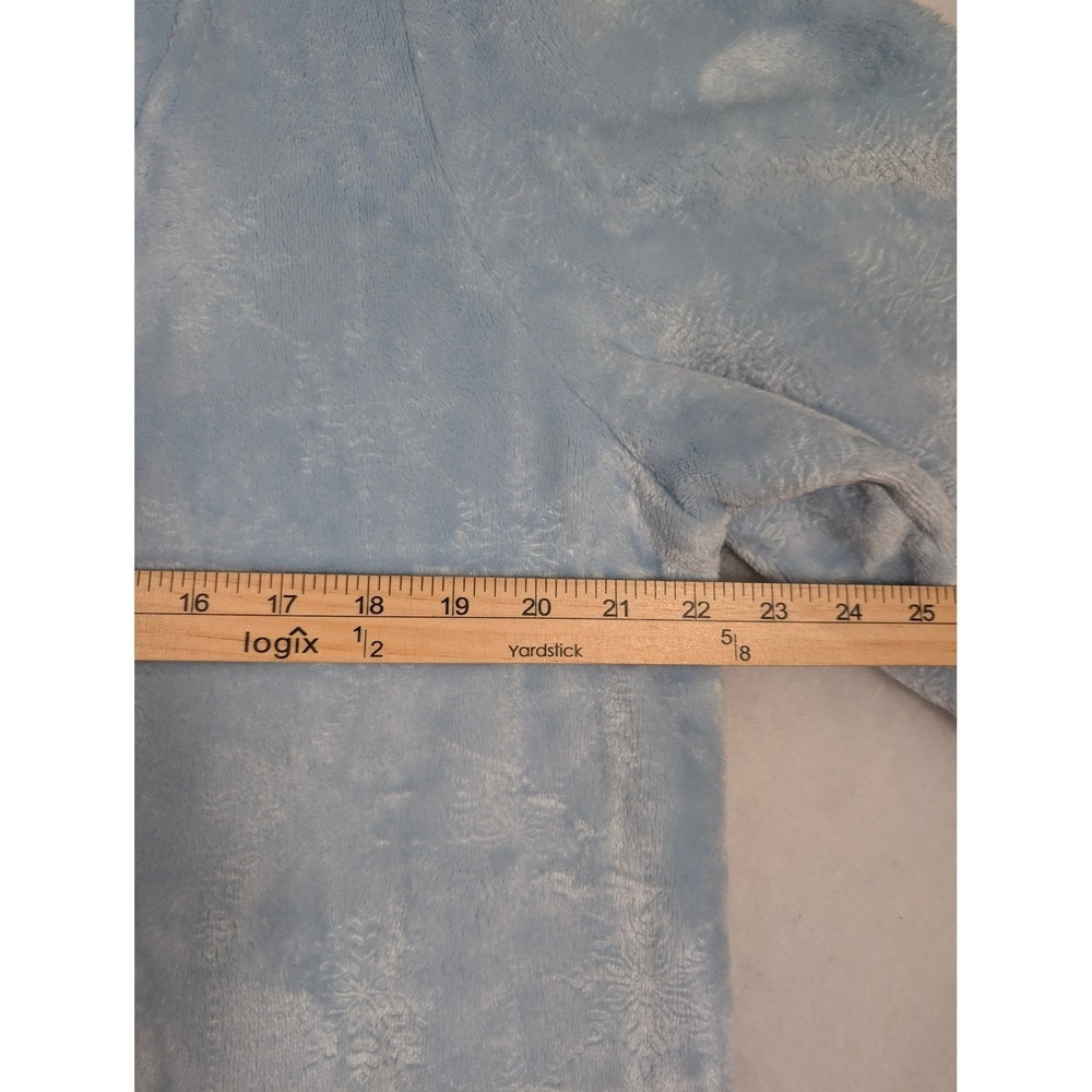 Charter Club Full Zip Robe Womens Large Blue Snowflake Fleece Plush Cozy Lounger - Picture 7 of 9